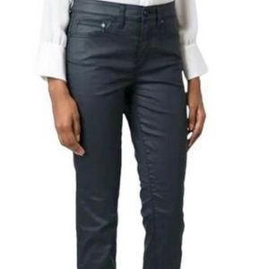 Tory Burch Coated High Waisted Skinny Jean Black Size 26 GUC